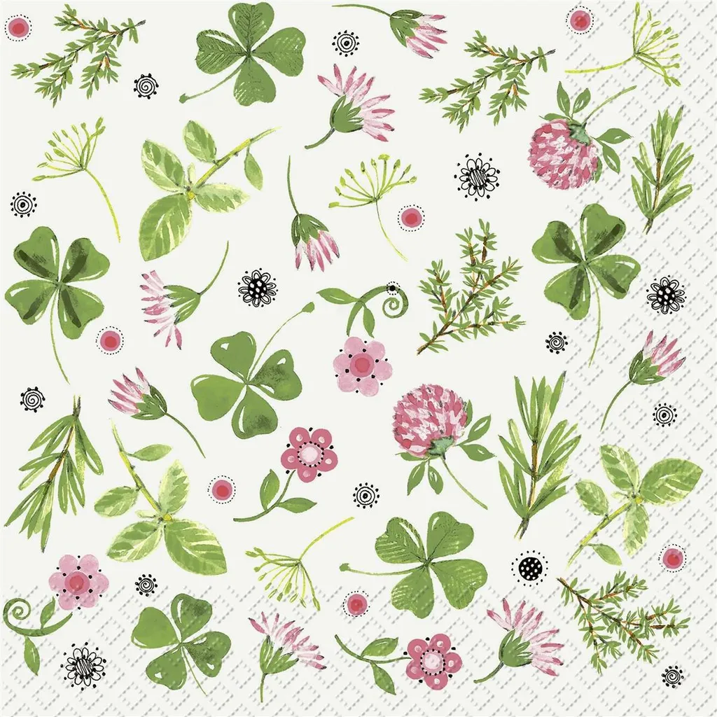 Serviettes papier résistantes Stewo Flora - Lot 20 pièces pour repas