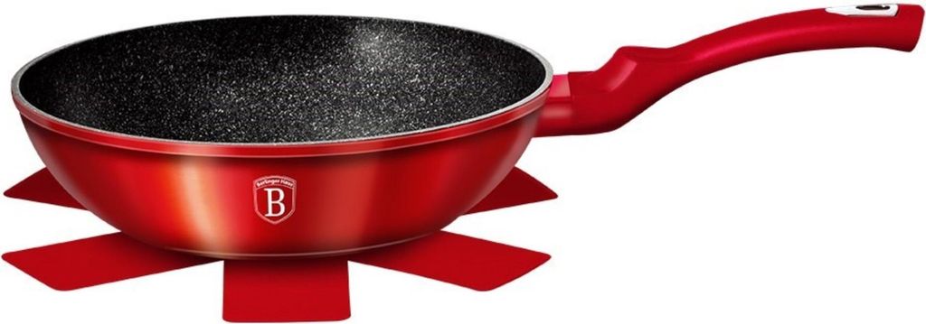 Berlinger Haus Granit-Wok 30 cm Metallic Line Burgundy BH6166