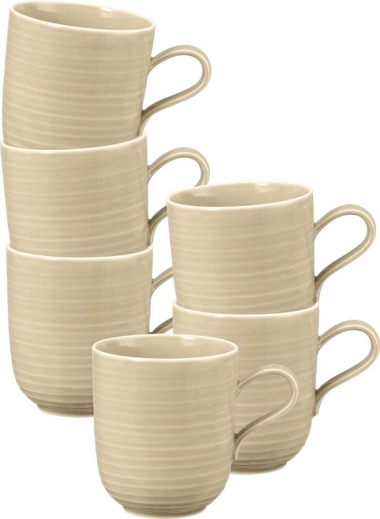Seltmann Weiden Terra Kaffeebecher 400 ml sandbeige 6er Set Produktbild 
