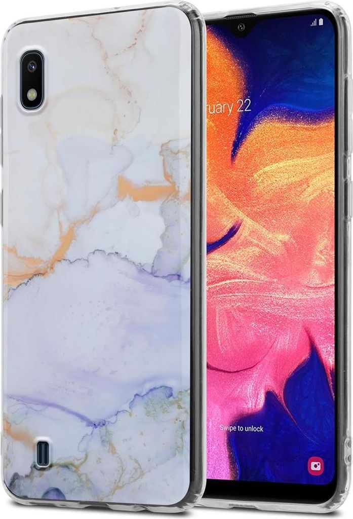 Cadorabo Schutzhülle für Samsung Galaxy A10 / M10 Hülle in Weiß TPU Handyhülle Etui Case Cover