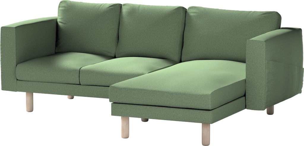 Dekoria Bezug für Norsborg 3-Sitzer Sofa mit Recamiere, grün, Norsborg Bezug für 3-Sitzer Sofa mit Recamiere