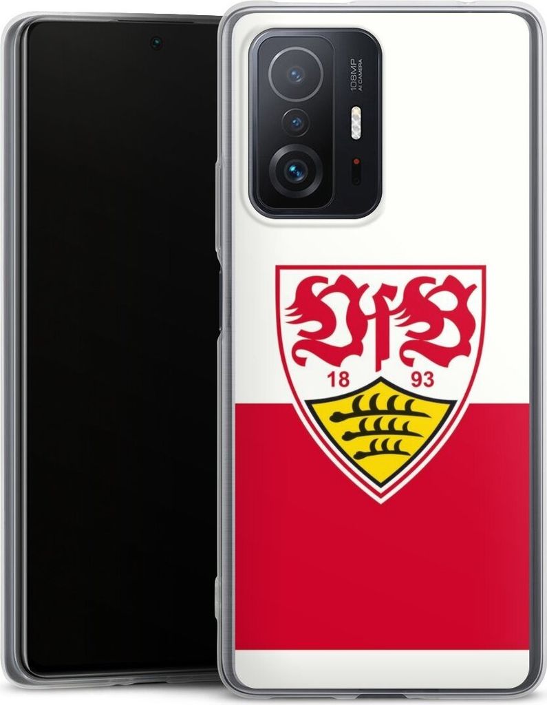 DeinDesign Slim Hülle für Xiaomi 11T 5G Silikon Case Ultra Dünn Handyhülle Logo Offizielles Lizenzprodukt VfB Stuttgart