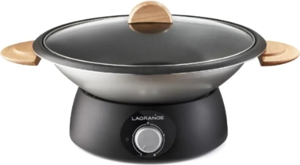 Wok Lagrange 900W 349020 : la solution pour une cuisson homogène sans gras