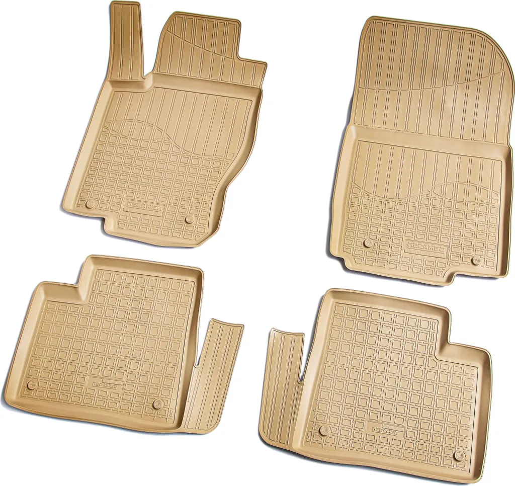 Set Tappetini Gomma Mercedes GL X166 2012+ Beige Anti-Sporco e Fango