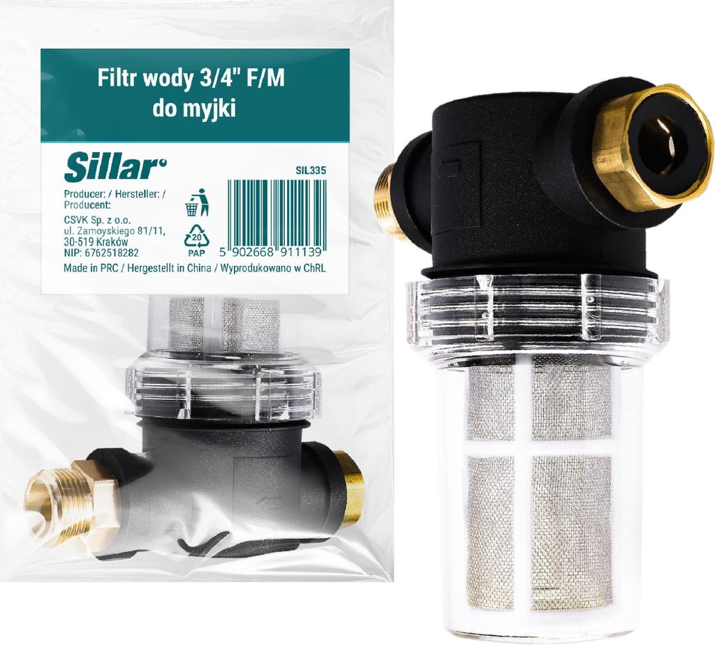 Sillar 3/4" záhradný vodný filter pre vysokotlakové Obrázok produktu 