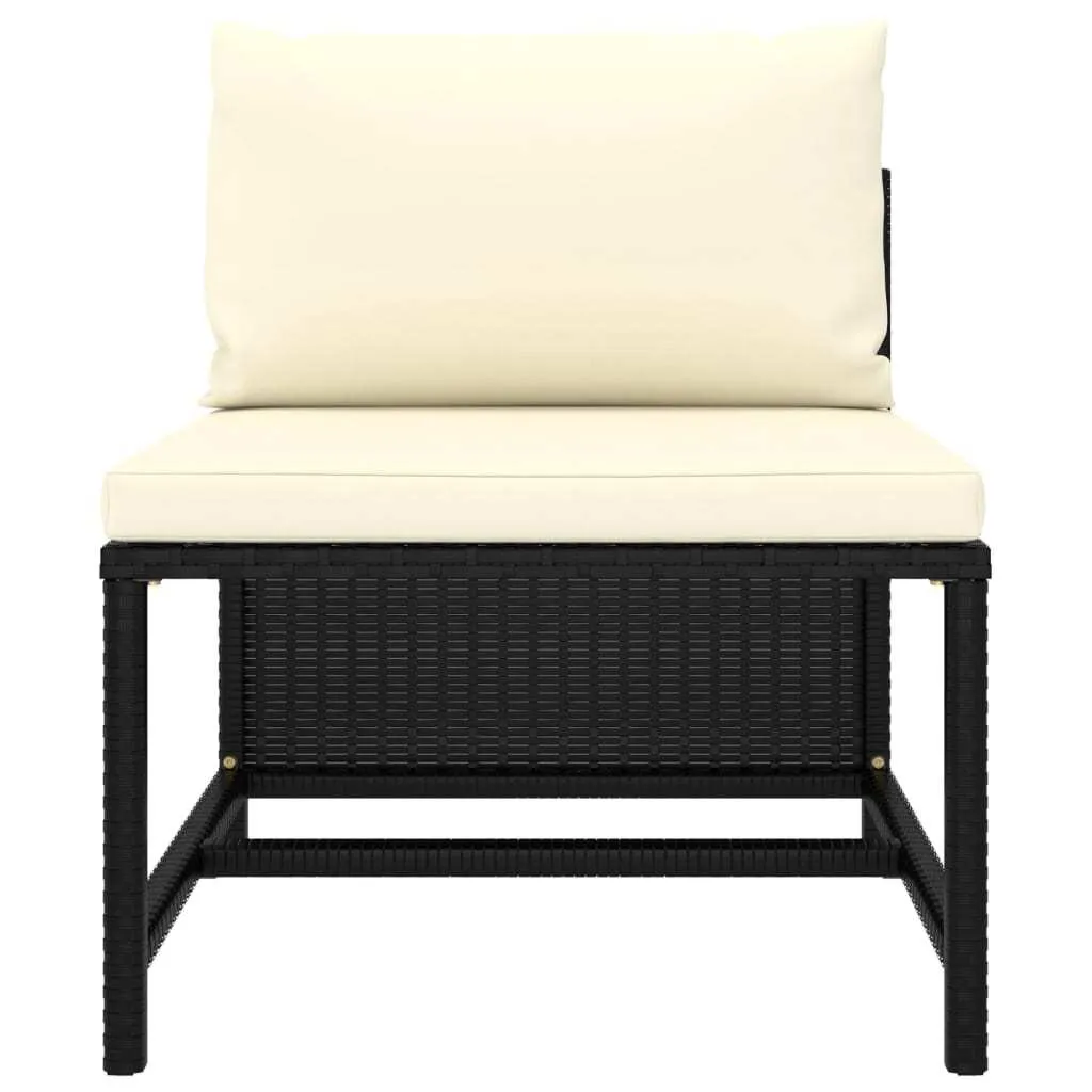 Divano Modulare Polirattan Nero Central Seat | Aperitivo & Lounge Style