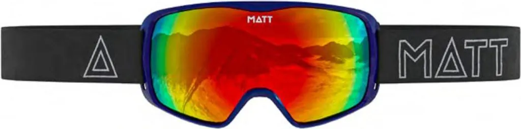 Masque de ski Kompakt Navy anti-buée pour une vision claire en Bleu et Rouge