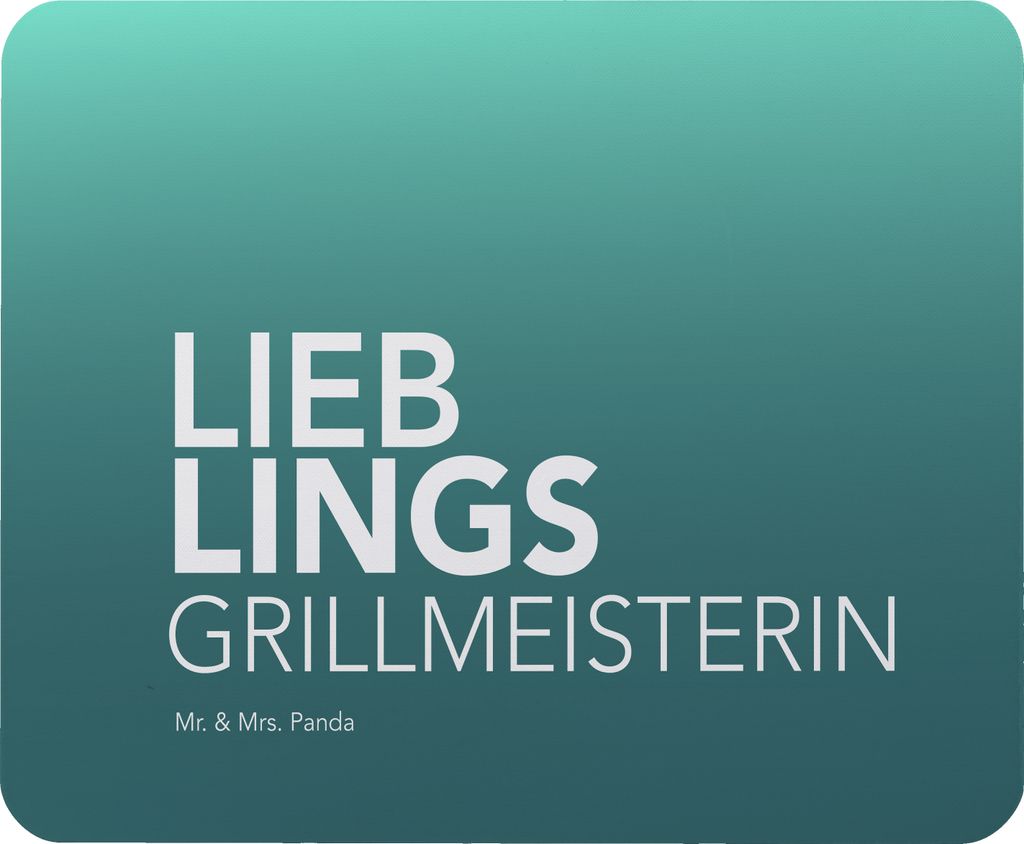 Mr. & Mrs. Panda Mauspad Grillmeisterin - Geschenk, pc mausunterlage, Mouse Pad, gummi, Mousepad, Steak, Grill, Spruch, Geschenkidee, Chefköchin, ...