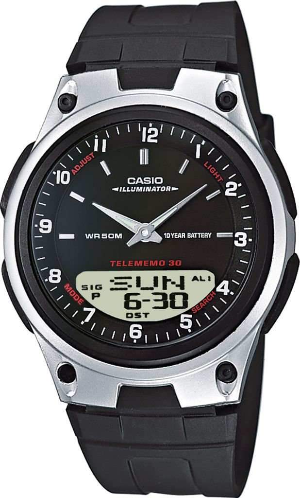 A close-up studio shot of a Casio watch.