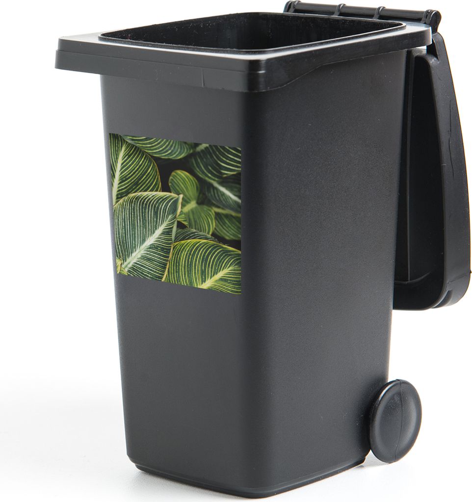 MuchoWow Mülltonnenaufkleber Blätter - Pflanzen - Natur 40x40 cm - Abfall-Aufkleber - Container - für Abfallcontainer