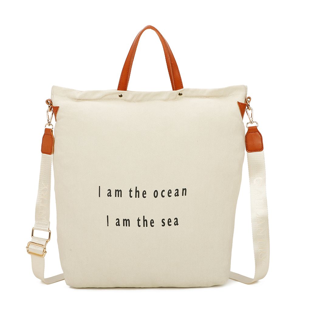 Gallantry, Seabag Cabas Handtasche in Jean, Beige