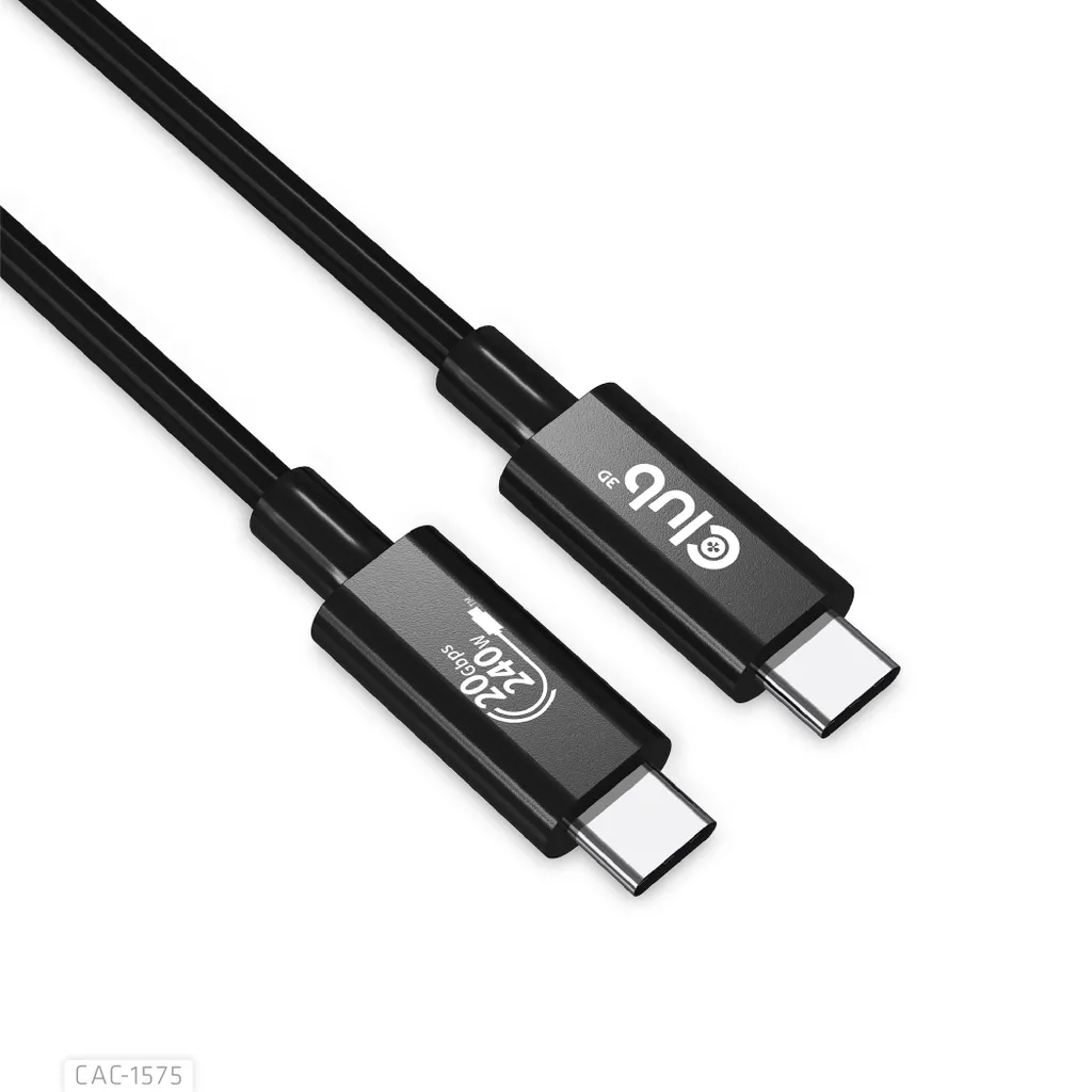 Câble USB4 Type-C Club3D 2m - PD 240W et Transfert 20Gbps Vidéo 4K