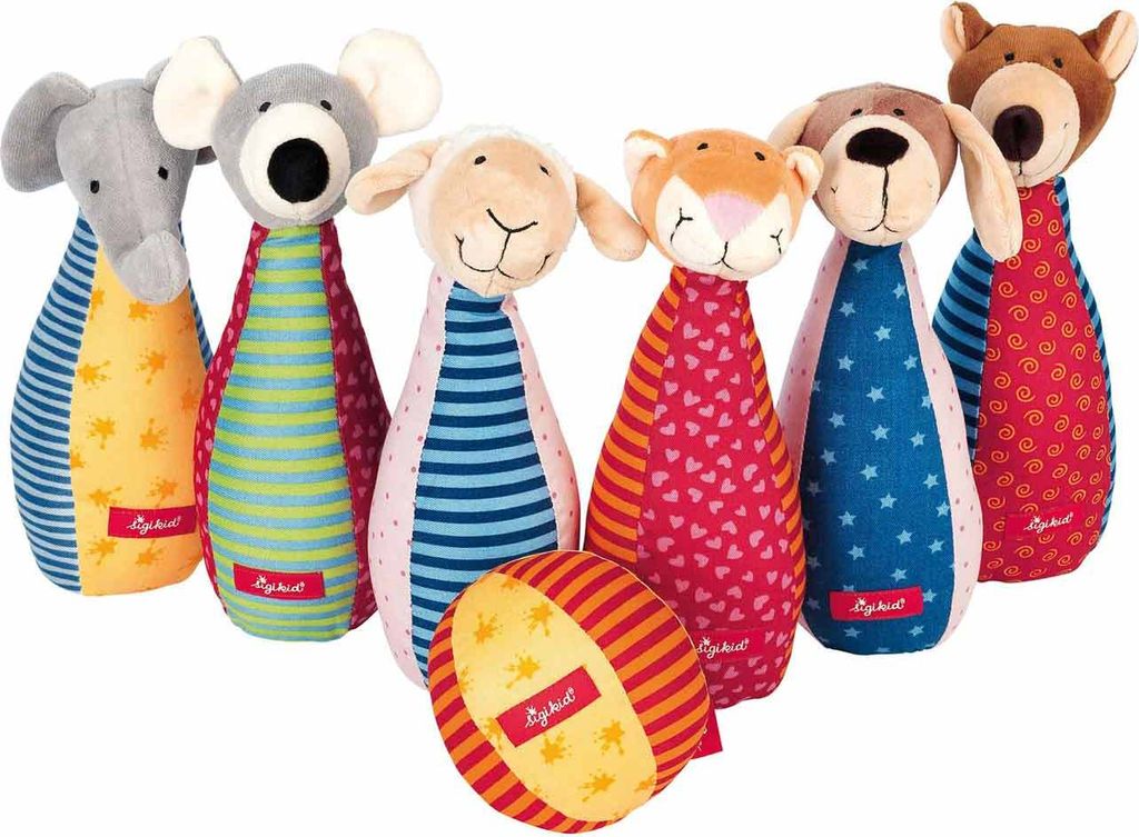 sigikid gioco dei birilli per bambini con figure di animali Immagine del prodotto 