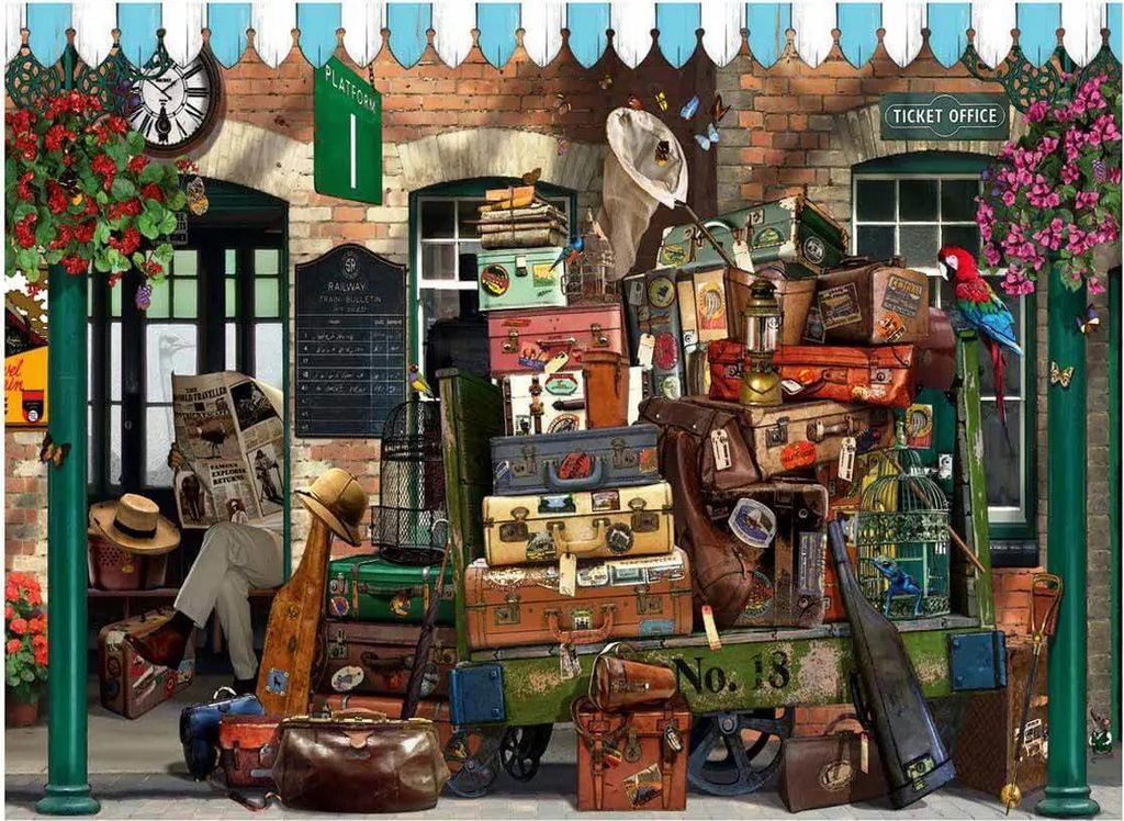 ANATOLIAN Puzzle Na stacji kolejowej 1000 elementów Zdjęcie produktu 