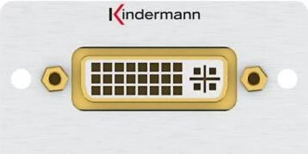 Kindermann 7444000702 Prise DVI-I encastrable en aluminium 7444-702