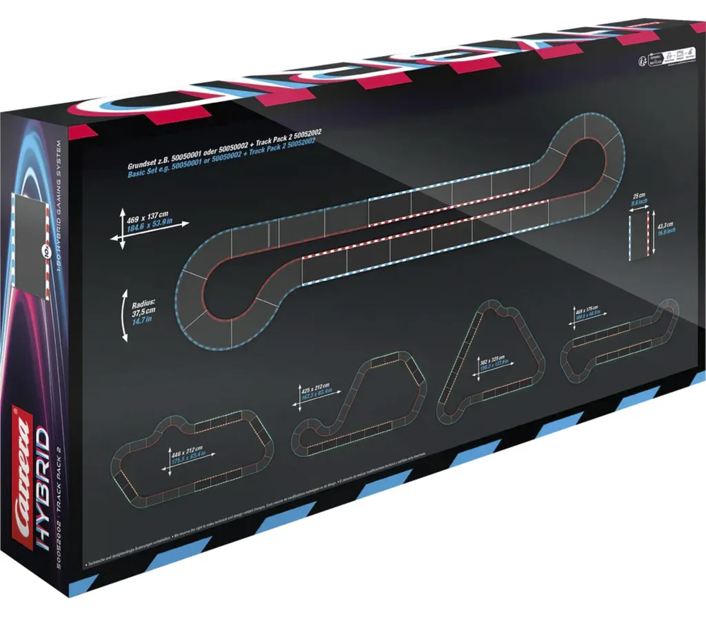 Carrera Track Pack 2 : Kit d'Extension de Rail pour Circuit de Course