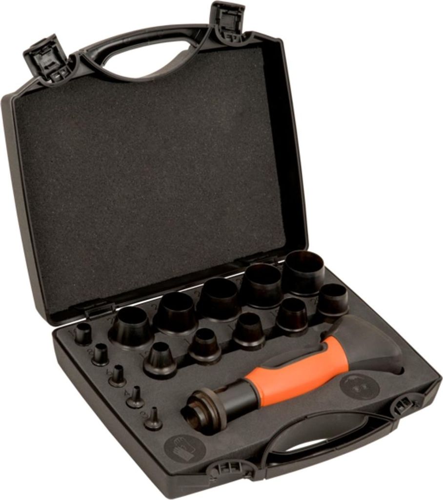 Bahco Wechselbarer Lochstanzen-Satz 3 mm-30 mm - 16 tlg. im Kunststoffkoffer