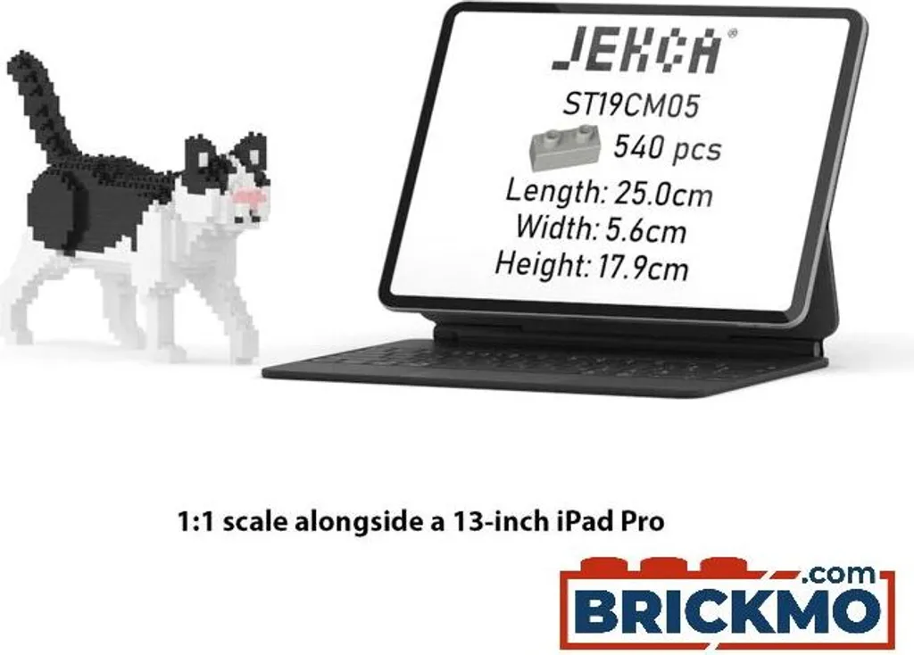 Puzzle 3D Chat Noir et Blanc JEKCA Mini 01S - Sculpture à Assembler DIY