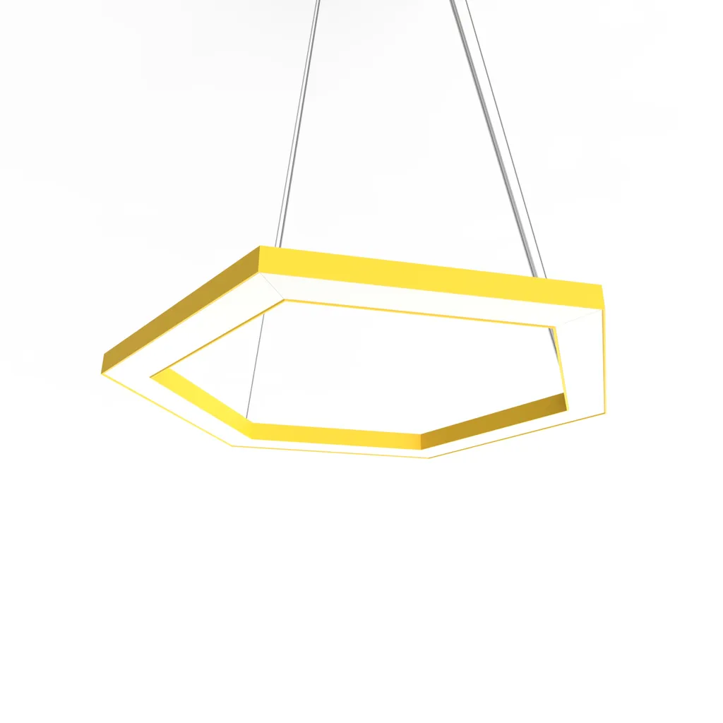 Suspension ESAGONO D40 finition mate : luminaire géométrique moderne