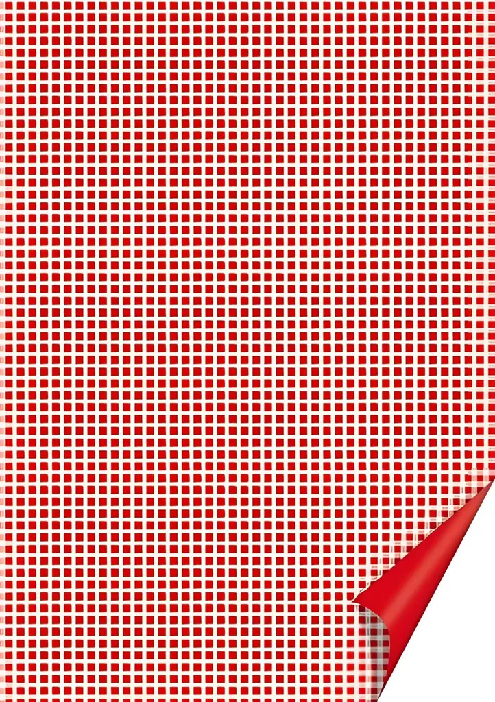 Carton décoré A4 motif carreaux rouge Heyda 204774623 pour loisirs créatifs