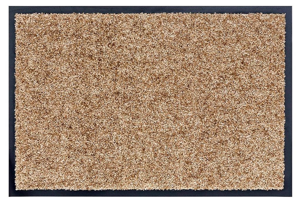 Hochwertige Schmutzfangmatte - Fußmatte für Innenräume - waschbar bei 30° C - rutschfester Läufer - Schuhablage für Flur und Küche - Sand 60...