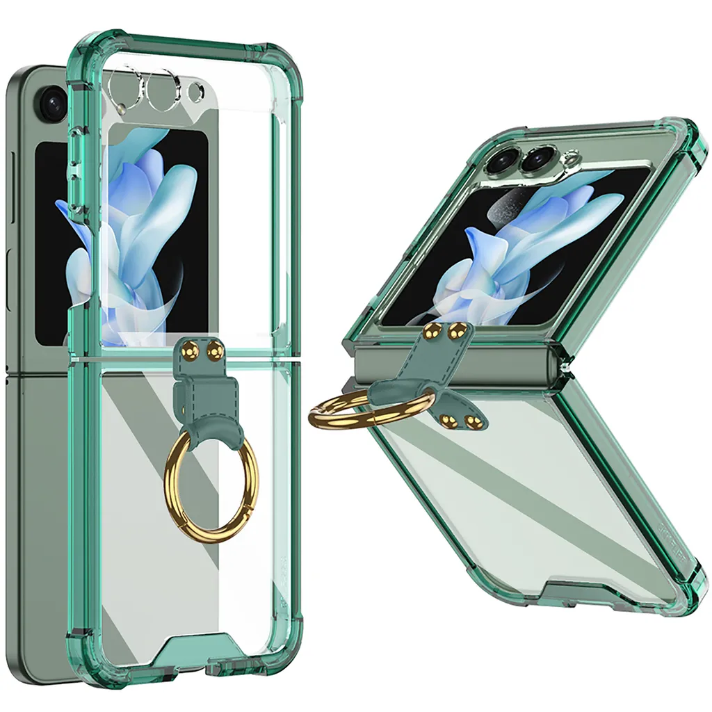 Custodia Protettiva 360° Samsung Galaxy Z Flip 5 Trasparente Verde