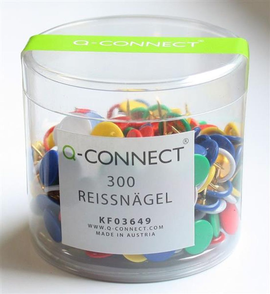 Q-Connect KF03649 Reißnägel, sortiert, 300 Stück