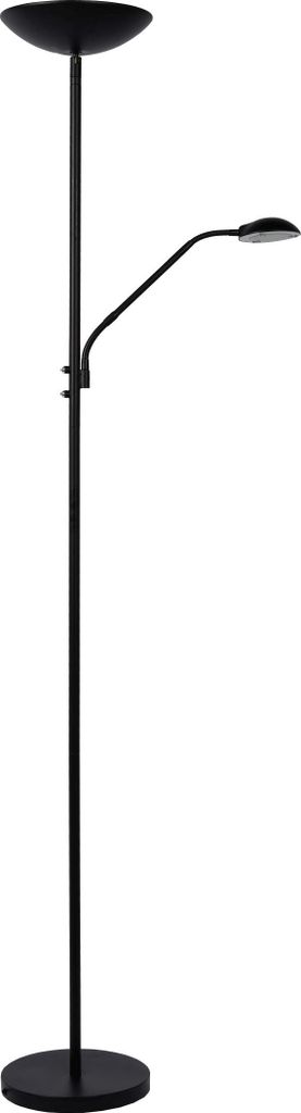 LED Stehlampe Metall mit Dimmer warmweiß 3000 K 2180 lm 180 cm hoch Schwarz Modern