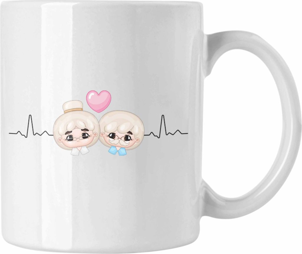 Trendation - Altenpflegerin Herzschlag Tasse Geschenk Beste Altenpflege (Weiß)