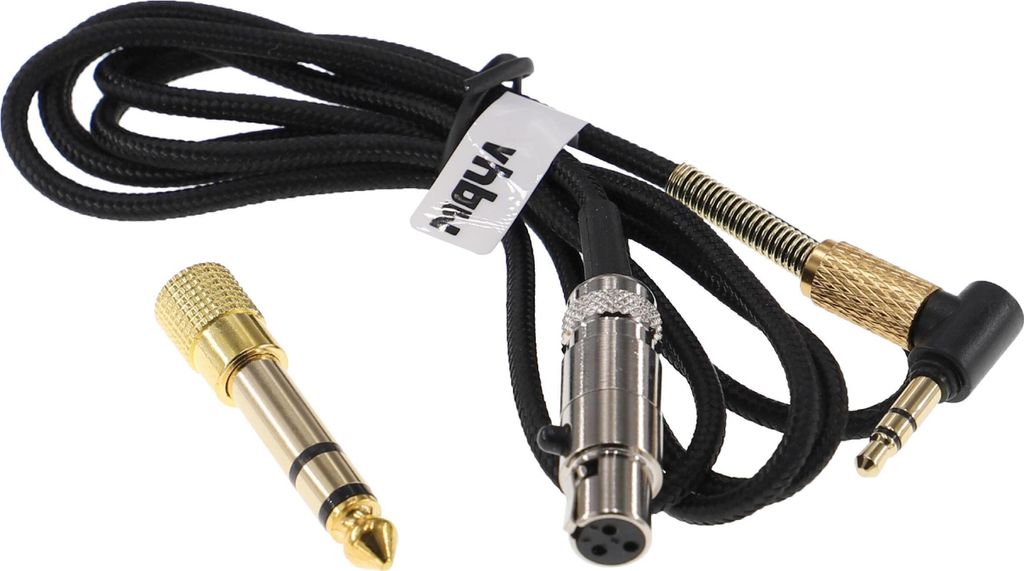 vhbw Audio AUX Kabel kompatibel mit AKG K181, K141 MK II, K171 MK II Kopfhörer - Audiokabel 3,5 mm Klinkenstecker auf 6,3 mm, 120 cm Schwarz