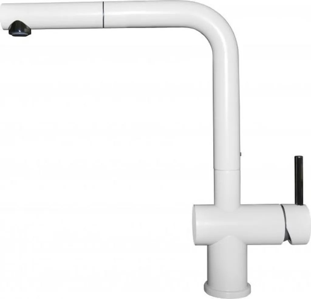 Robinet évier blanc Elleci Stream Plus K96 pour cuisine moderne L
