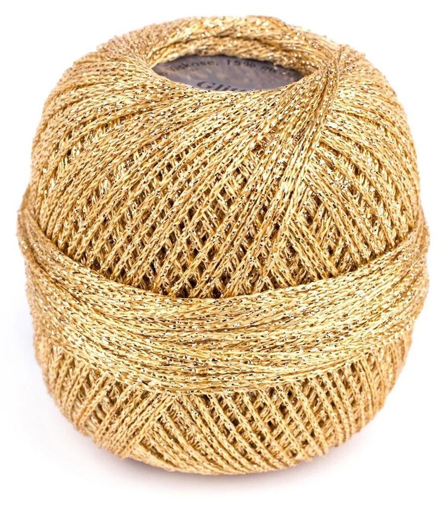 Gründ Glitter Garn uni 25g,110 m LL,85 % Viskose/15%met. Produktbild 