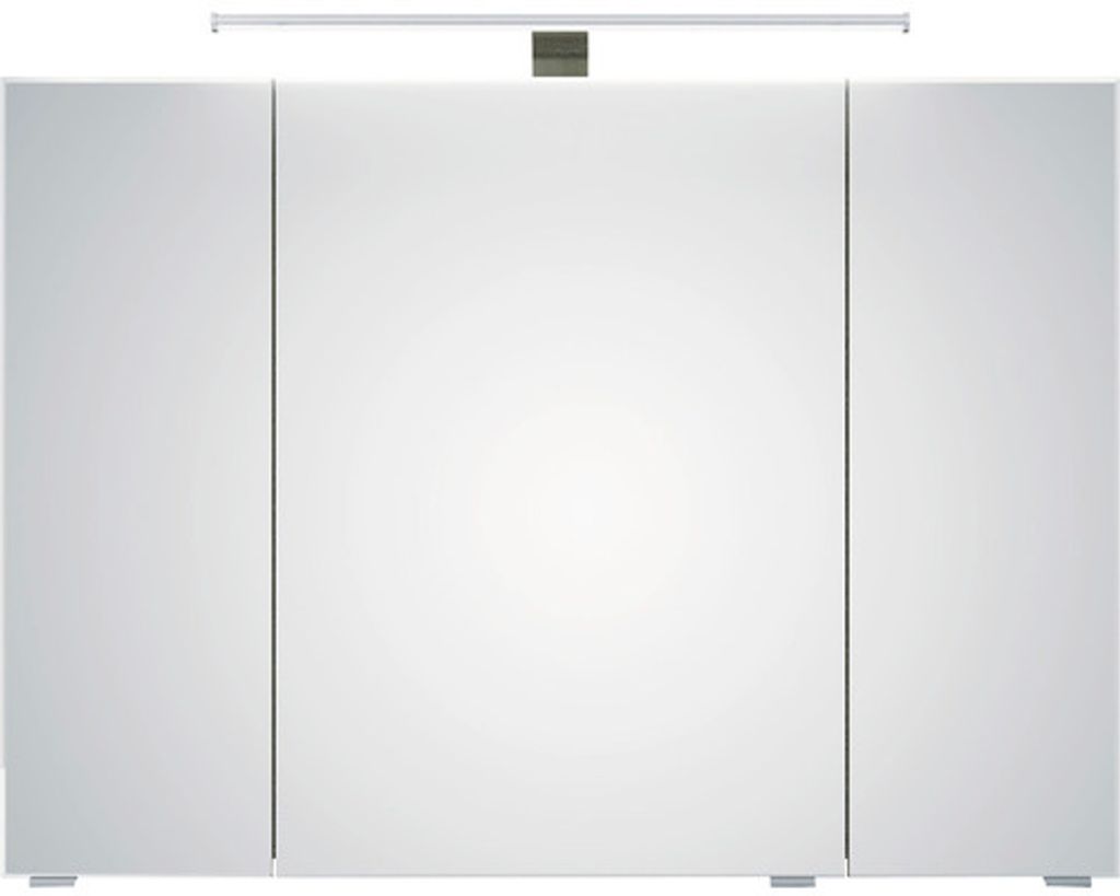 PELIPAL 6005 Sprint Bad Möbel, Spiegelschrank, LED Beleuchtung, Riviera Eiche quer NB 98 cm