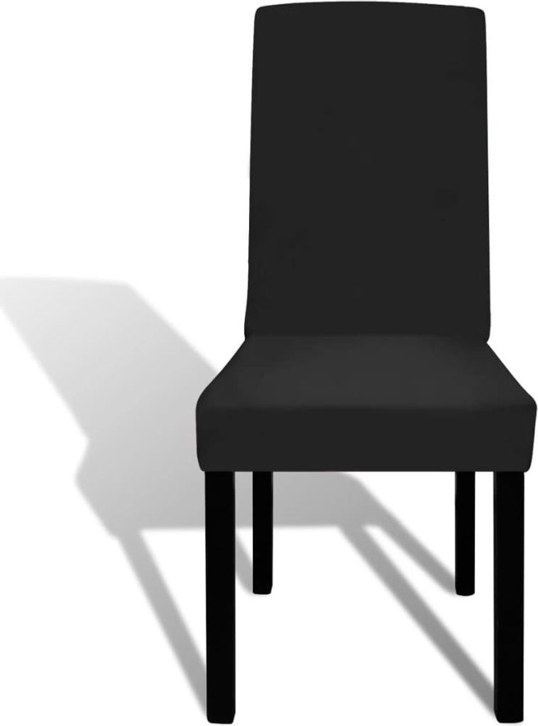 vidaXL Stretch Chair Covers Straight 4 ks Black Obrázok produktu 2
