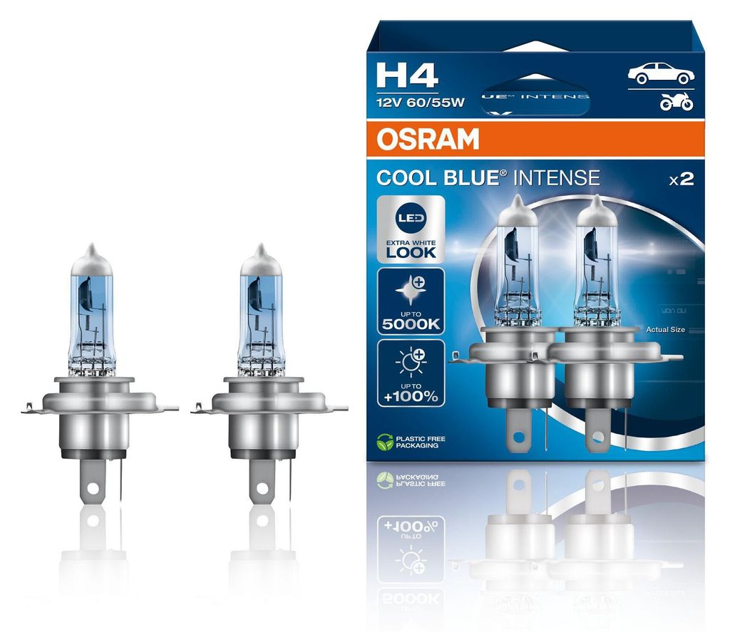OSRAM COOL BLUE INTENSE NextGen. H4 P43t 12V/60/55W (2er Produktbild 