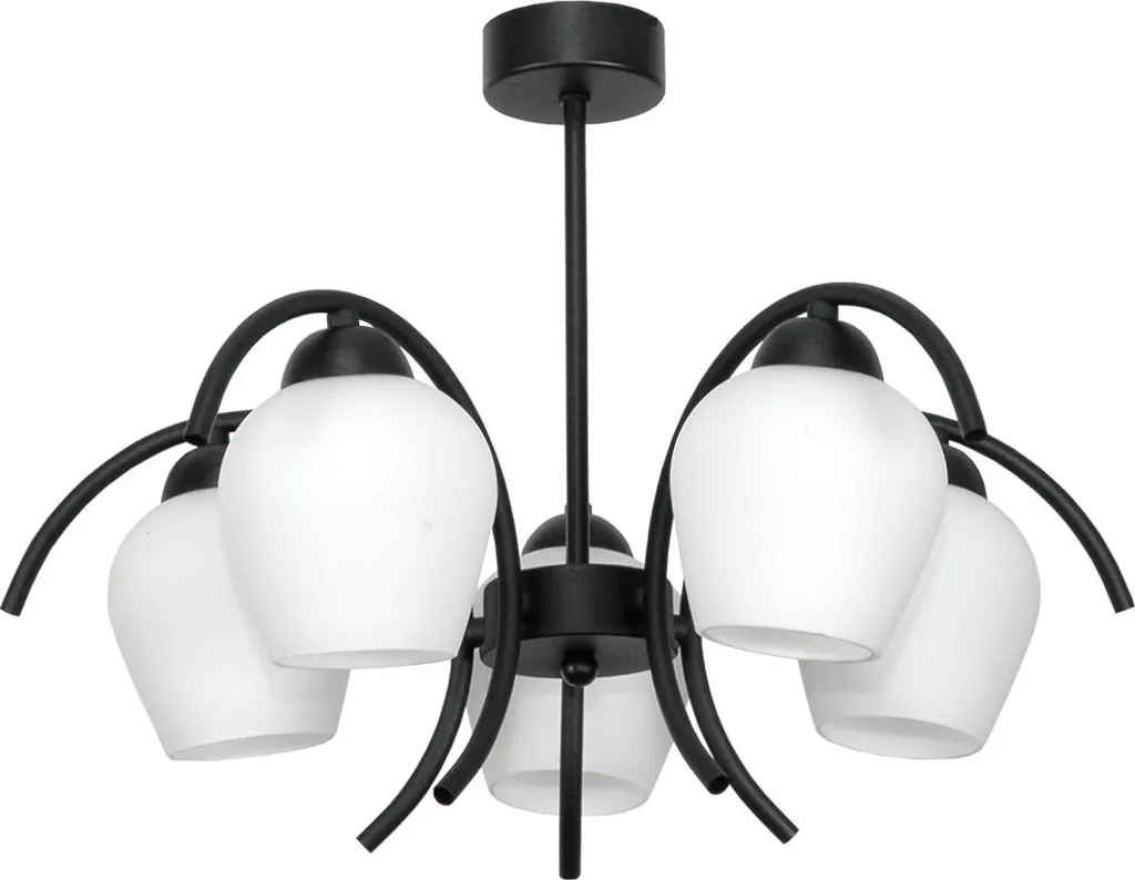 Offerta Lampada Sospensione Dani 15-320 Vetro Bianco Nero Scontata