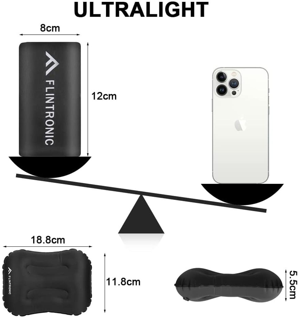2 Stück Aufblasbare Camping Kissen - Ultraleicht & Wasserdicht