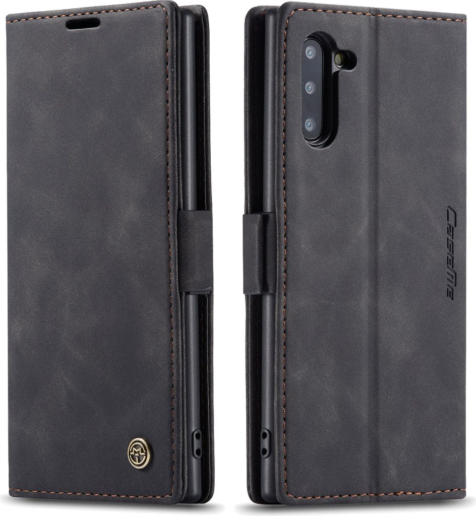 Galaxy Note 10 Hülle, LaimTop Retro Kunstledertasche TPU Innere, Kartenfächer, Magnetverschluss, Klapphülle mit Standfunktion Schutzhülle für ...