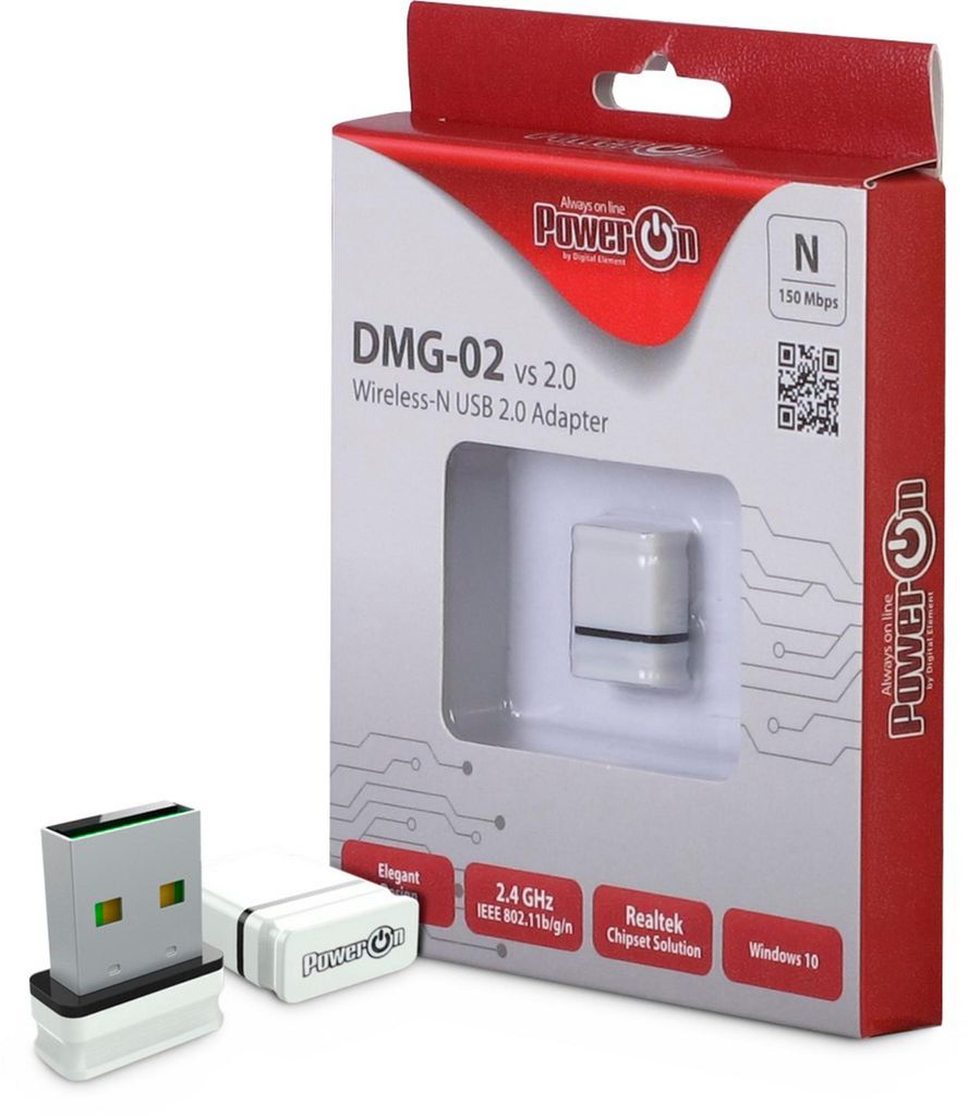 Inter-Tech Wi-Fi 4 USB Nano Adapter DMG-02   Stick   Produktbild 