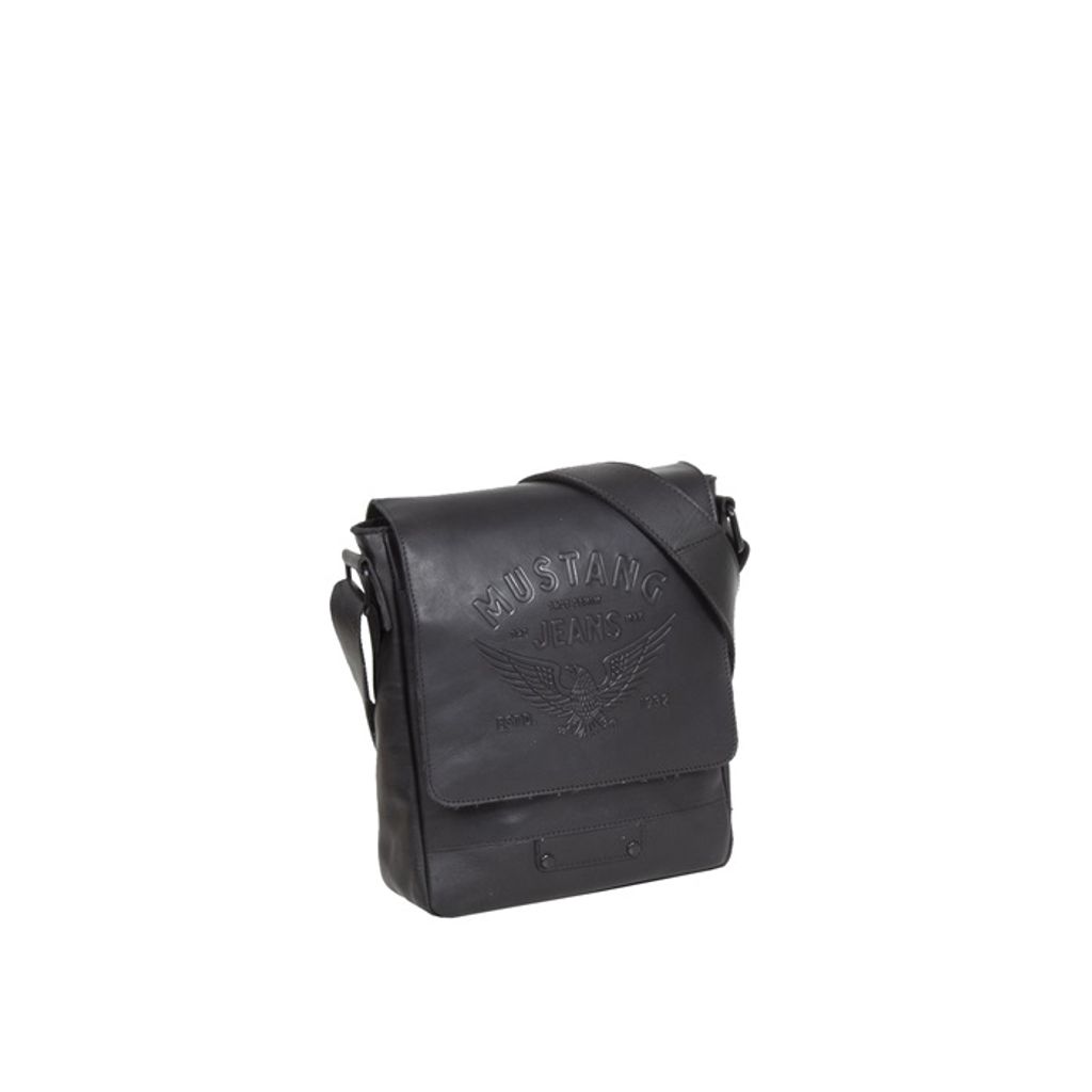 MUSTANG Leder Umhängetasche Valencia Assis Shoulderbag Black schwarz
