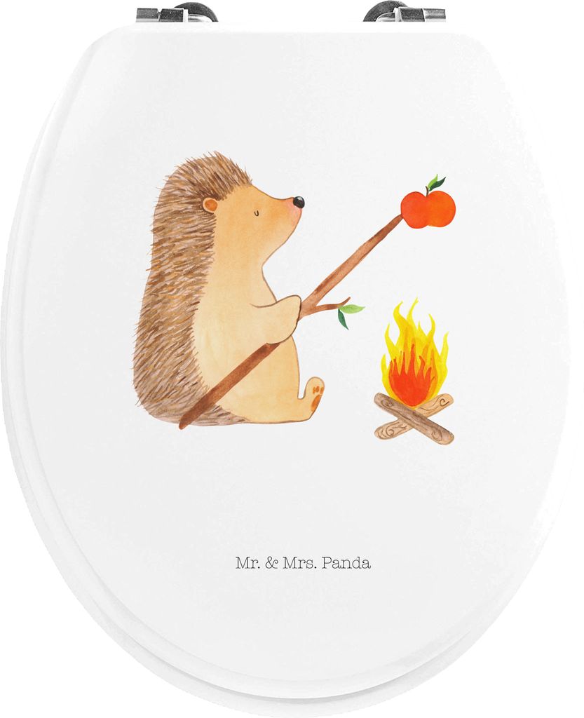 Mr. & Mrs. Panda Toilettendeckel Igel Grillen - Weiß - Geschenk, Ziele, Klo-Deckel, Sinn Des Lebens, Gute Laune, Spruch, Motivation, WC Sitz, Bril...