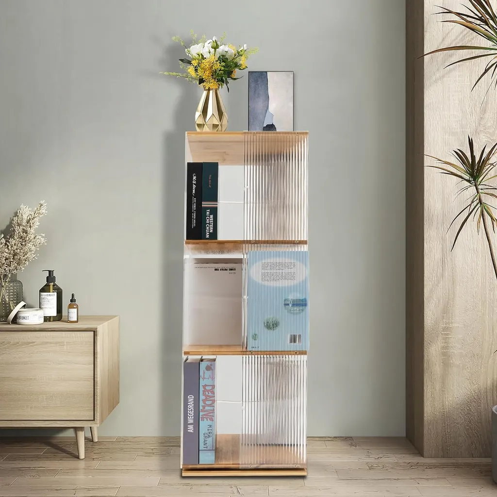 Étagère de stockage en cube d'affichage à 3 niveaux en acrylique pur