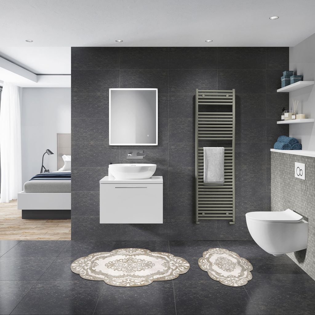 Mijolnir, 21010715Bj, Badematten, Beige, Polyester, 60 x Produktbild 