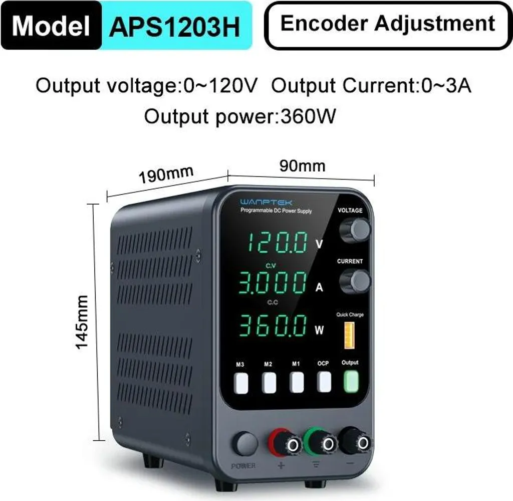 Alimentation réglable DC APS1203H pour optimiser vos tests de tension