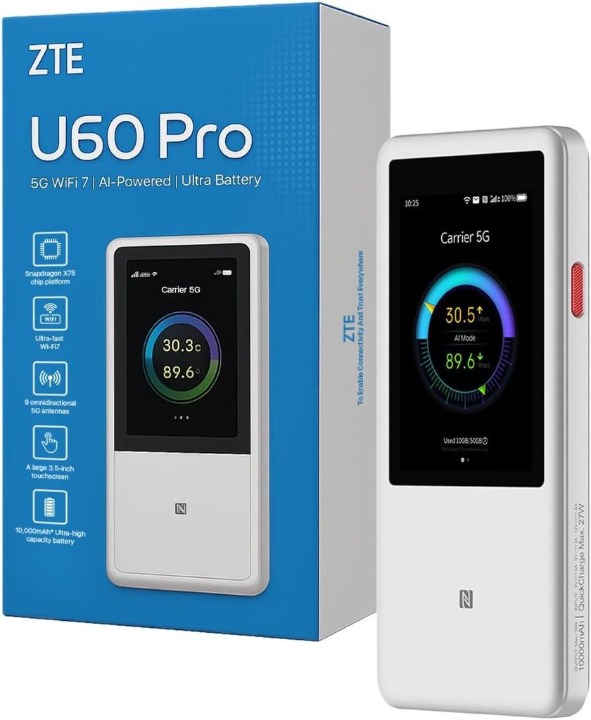 ZTE U60 Pro mobiler Hotspot Router 4G/5G WiFi - weiß Produktbild 