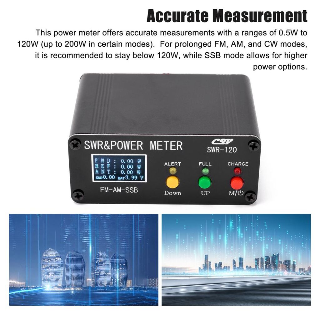 120W SWR Cyfrowy miernik mocy stojącej 1.8-54MHz Zdjęcie produktu 
