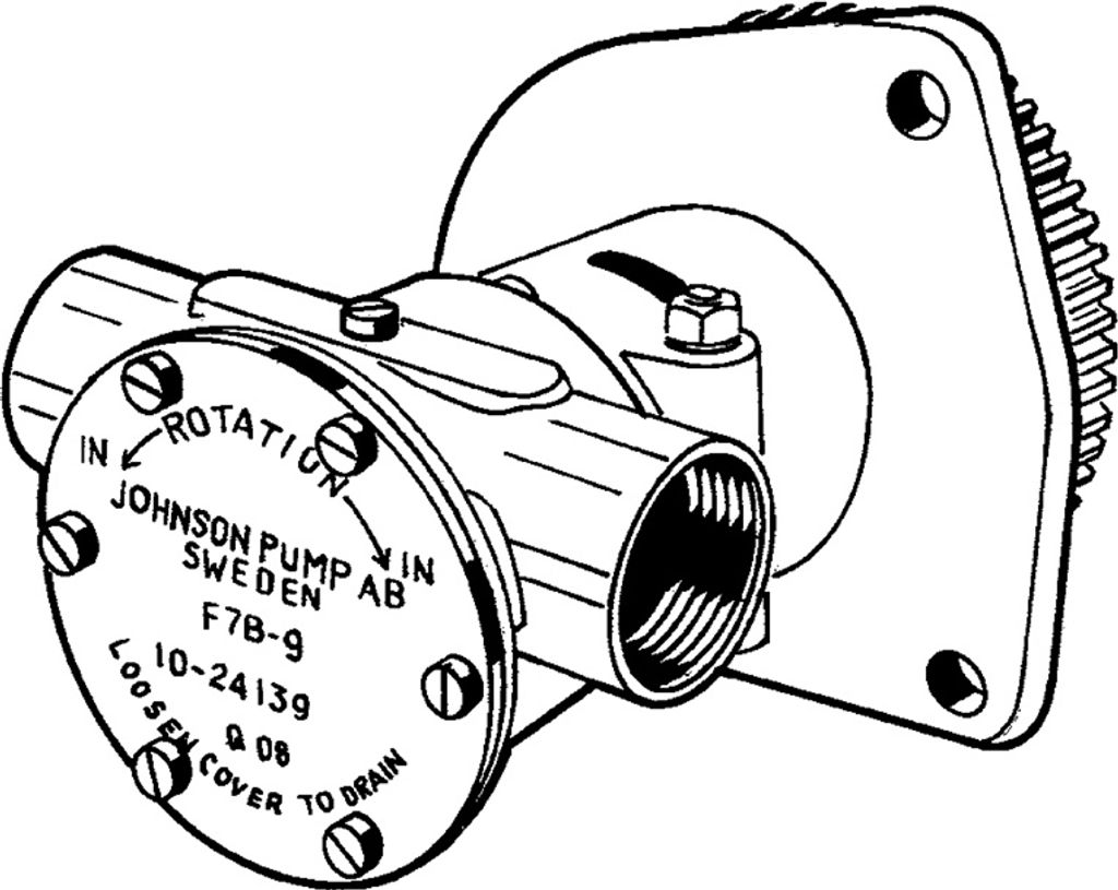Johnson Pump Selbstansaugende Bronzene Kühlwasser-Impellerpumpe F7b-9 (Hino W04d/W04ct)