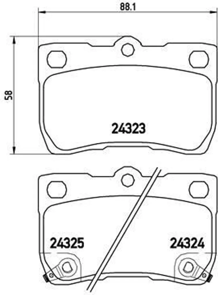 Plaquettes de Frein Lexus IS et GS Brembo P83073 pour Entretien OE
