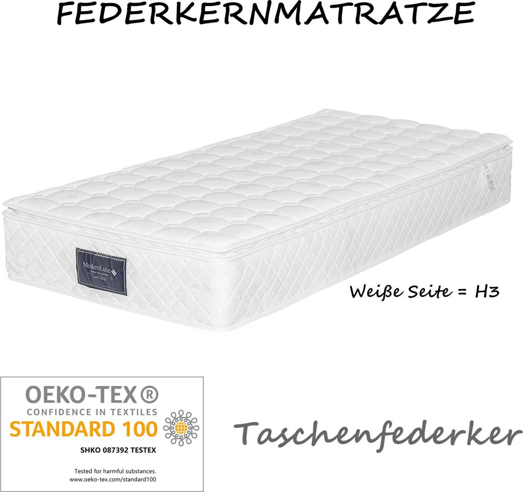 Pružinový matrac 90x200 cm, 7-zónový matrac zo studenej Obrázok produktu 
