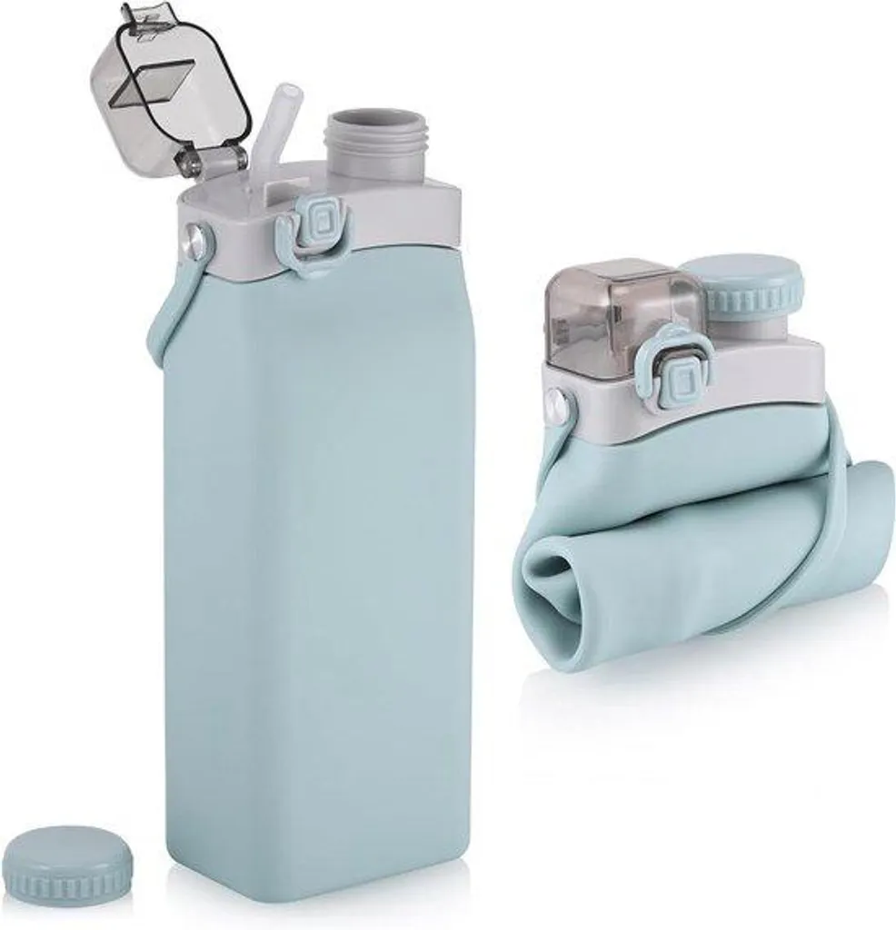 Bouteille d'eau anti-fuite 600 ml bleue : finissez-en avec les sacs mouillés
